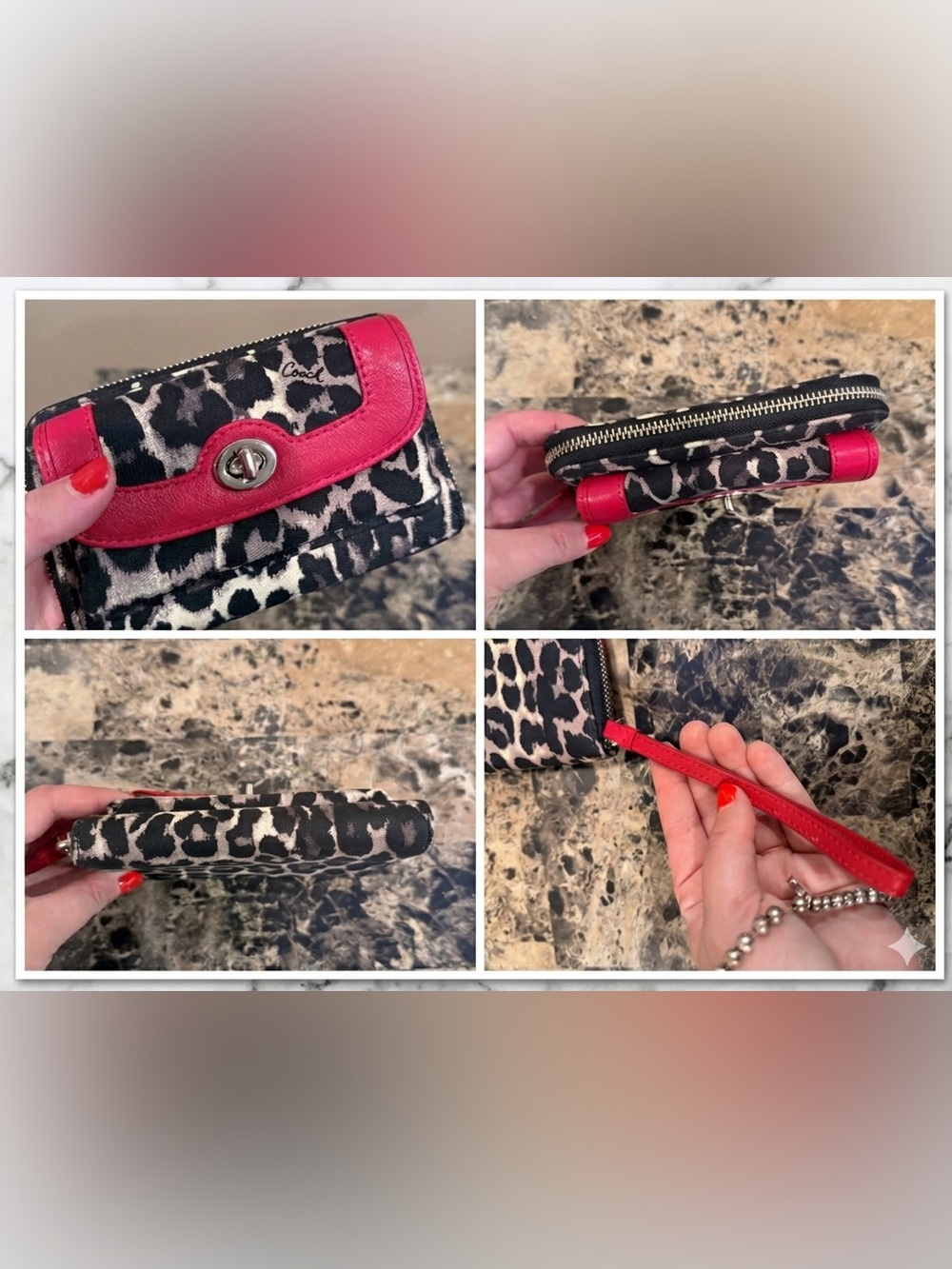 ❌SOLD❌ Coach Ocelot Print Tote & Matching Wallet/Wristlet Set - Picture 11 of 16